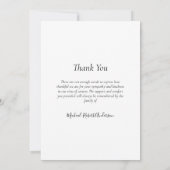 Sunset Ocean Foto Beerdigung Beileid Dankeskarte (Rückseite)