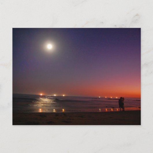 Sunset Ocean Kiss Postkarte (Vorderseite)