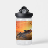 Sunset Ocean Lane, Delphine, Seageln, Pelican Trinkflasche (Vorne)