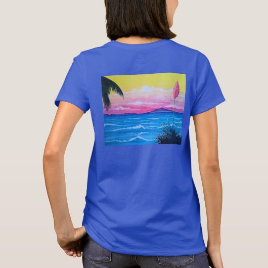 Sunset Ocean Orchids T-Shirt (Rückseite)