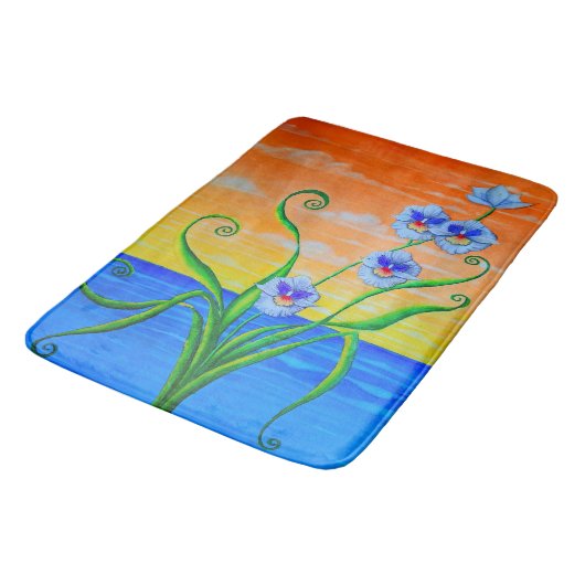 Sunset Ocean Orchios Badematte (Schrägansicht)