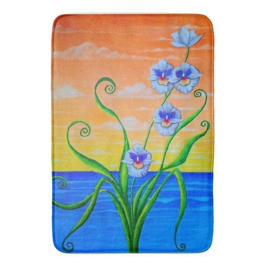 Sunset Ocean Orchios Badematte (Vorderseite Vertikal)