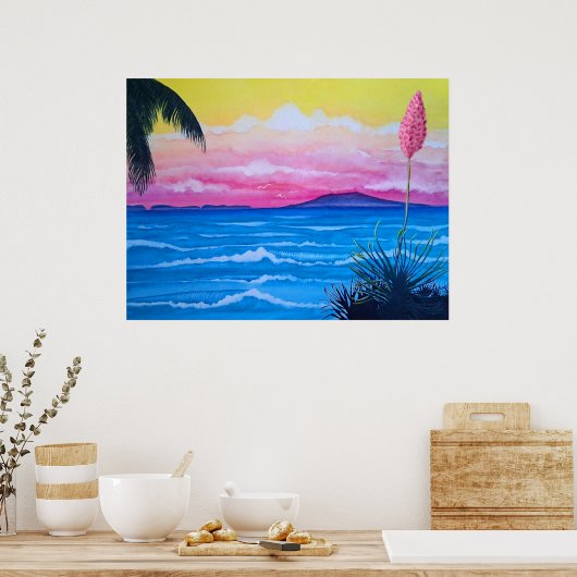 Sunset Ocean Poster (Küche)