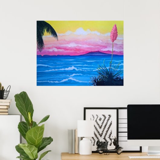 Sunset Ocean Poster (Heimbüro)