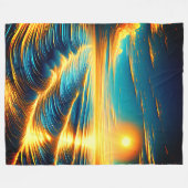 "Sunset Ocean Reverie" Fleecedecke (Vorderseite (Horizontal))