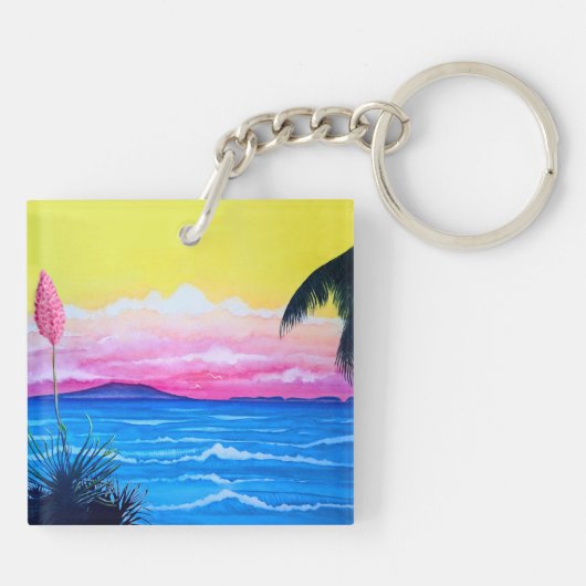 Sunset Ocean  Schlüsselanhänger (Rückseite)