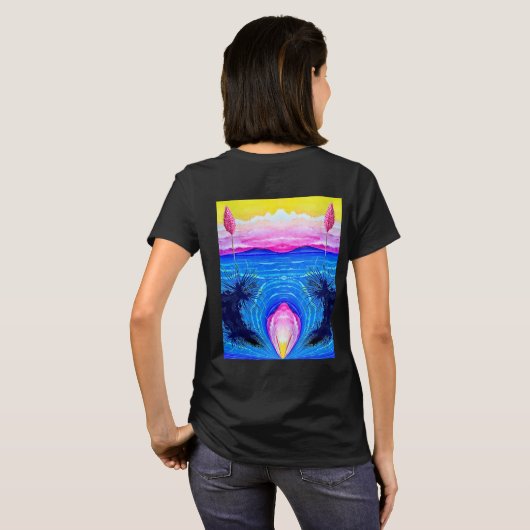 Sunset Ocean T-Shirt (Schwarz voll)