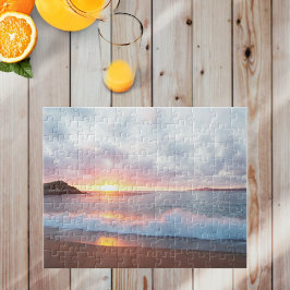 Sunset Ocean Waves Monterey California Foto Puzzle