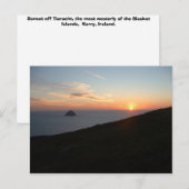 Sunset off the Blasket Islands Postkarte (Vorne/Hinten)