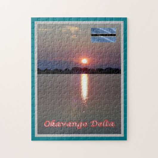 SUNSET Okavango Delta - Puzzle (Vertikal)