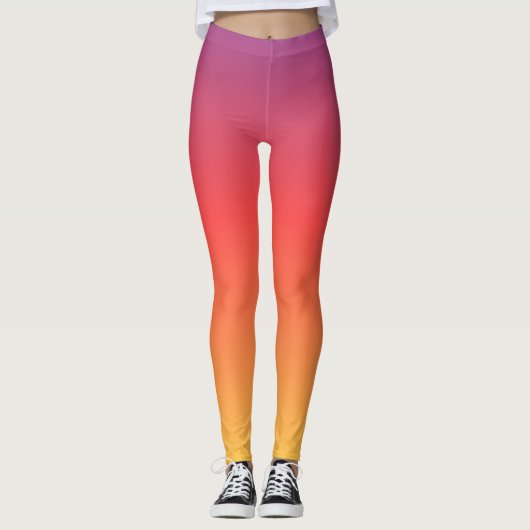 Sunset Ombre Art Leggings (Vorderseite)