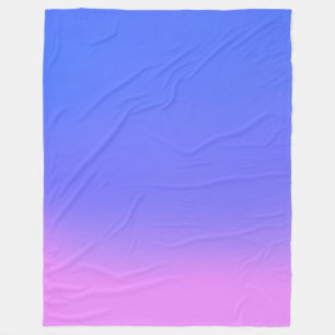 Sunset Ombre Effekt Rosa & Blau Fleecedecke