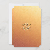 Sunset Ombre Gradient Abend Hochzeit Einladung (Rückseite)