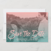 Sunset Ombre Gradient Foto Save the Date (Vorderseite)