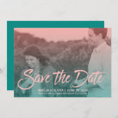 Sunset Ombre Gradient Foto Save the Date (Vorne/Hinten)