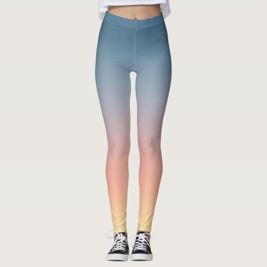 Sunset Ombre Gradient Leggings (Vorderseite)