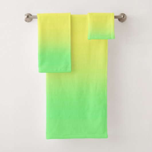 Sunset Ombre grün & gelb Badhandtuch Set (Insitu)