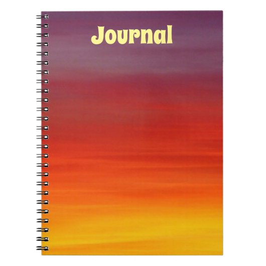 Sunset Ombre Journal Notebook Notizblock (Vorderseite)