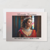 Sunset Ombre Landscape Pageant Autograph Card Einladung (Vorderseite)