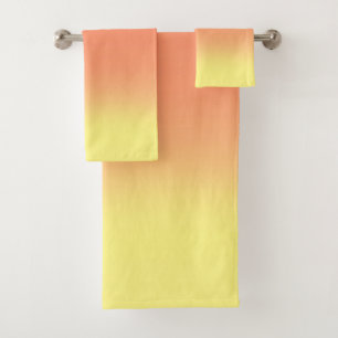 Sunset Ombre Orange & Yellow Badhandtuch Set