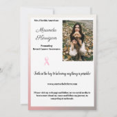 Sunset Ombre Pageant Autograph Card Einladung (Rückseite)