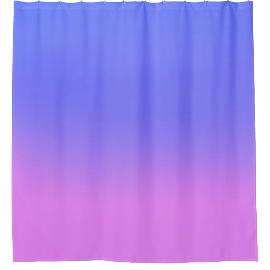 Sunset Ombre Pink & Lila Duschvorhang (Vorderseite)