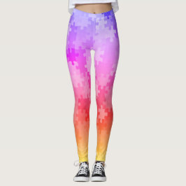 Sunset Ombre Puzzles Leggings