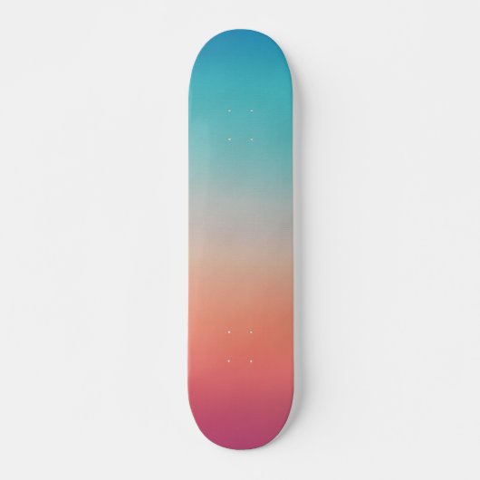 Sunset Ombre Türkis to Pink Skateboard (Vorne)