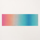 Sunset Ombre Türkis to Pink Yogamatte (Rückseite (Horizontal))