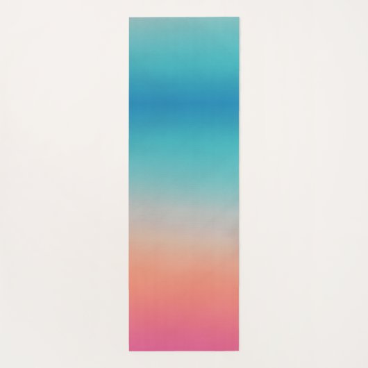 Sunset Ombre Türkis to Pink Yogamatte (Rückseite)