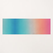 Sunset Ombre Türkis to Pink Yogamatte (Vorderseite (Horizontal))