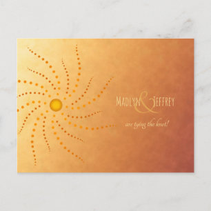 sunset ombre wedding rett-the-date ankündigungspostkarte