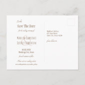 sunset ombre wedding rett-the-date ankündigungspostkarte (Rückseite)