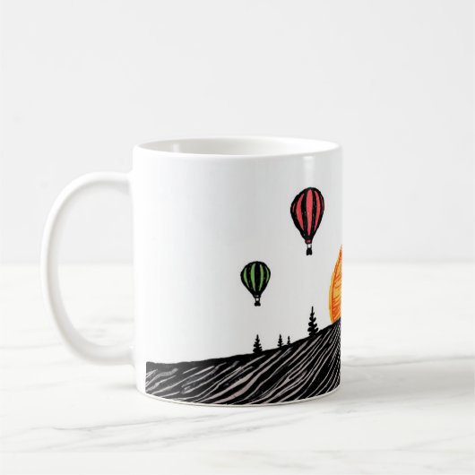 Sunset on a Hill Mug Kaffeetasse (Links)