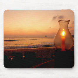 Sunset on beach in Mexico Mousepad