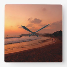 Sunset on beach in Mexico