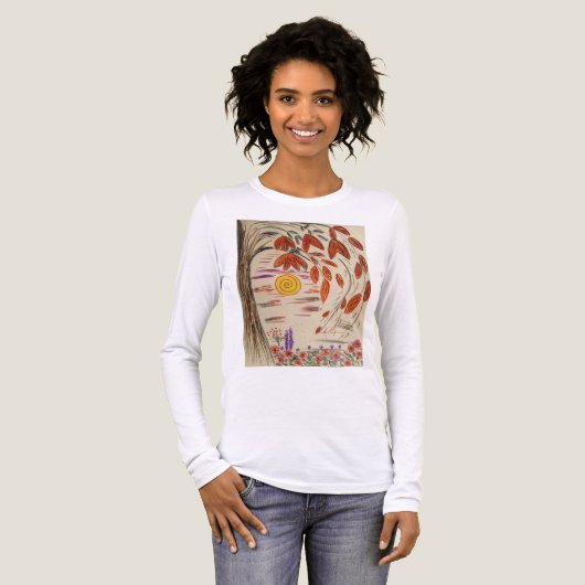 Sunset on boulevard T-Shirt Tri-Blend Shirt (Vorderseite voll)