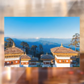 Sunset on Dochula Pass - Bhutan, Himalaya Fensteraufkleber (Blatt 2)