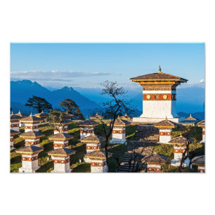 Sunset on Dochula Pass - Bhutan, Himalaya Fotodruck