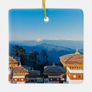 Sunset on Dochula Pass - Bhutan, Himalaya Keramikornament