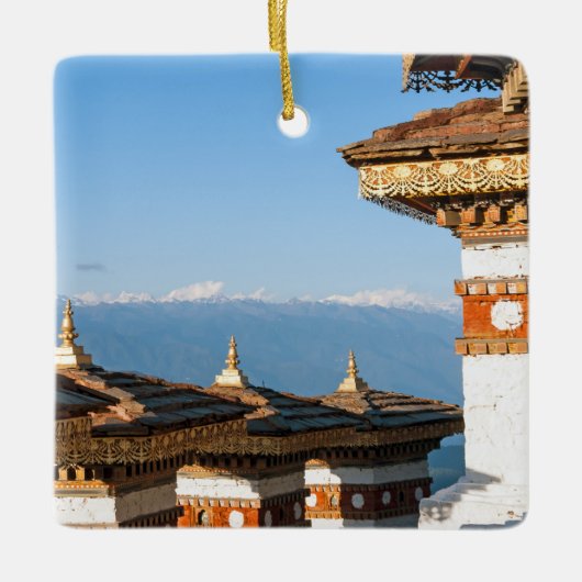 Sunset on Dochula Pass - Bhutan, Himalaya Keramikornament (Vorderseite)