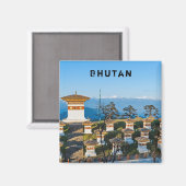 Sunset on Dochula Pass - Bhutan, Himalaya Magnet (Vorderseite/Rückseite)