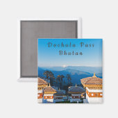 Sunset on Dochula Pass - Bhutan, Himalaya Magnet (Vorderseite/Rückseite)