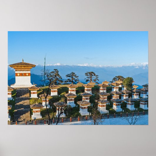 Sunset on Dochula Pass - Bhutan, Himalaya Poster (Vorne)