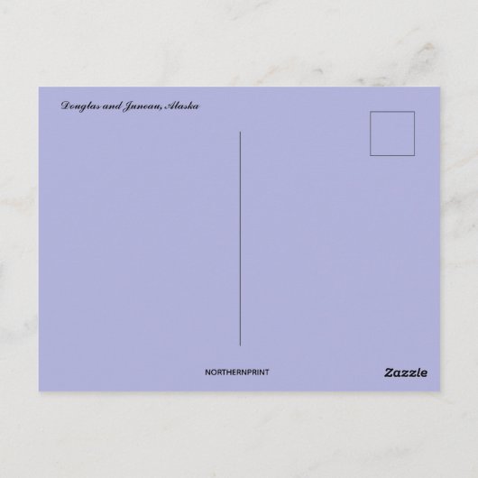 Sunset on Douglas und Juneau Alaska Postkarte (Rückseite)