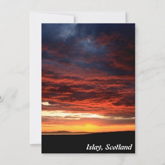 Sunset on Islay, Schottland-Karte (Vorderseite)