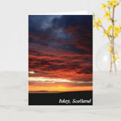Sunset on Islay, Schottland Karte (Gelbe Blume)