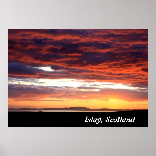 Sunset on Islay, Schottland Poster (Vorne)