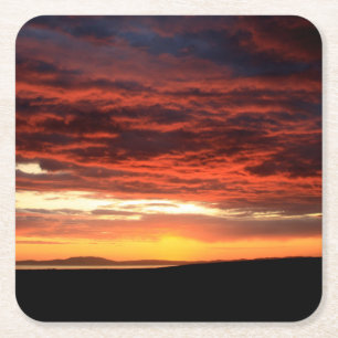 Sunset on Islay, Schottland Rechteckiger Pappuntersetzer