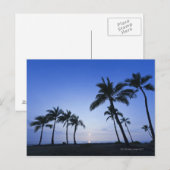 Sunset on Kahaluu Bay in Kona, Hawaii Postkarte (Vorne/Hinten)